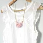 Bonds, crochet knot necklac..