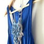 Crochet fringes necklace. P..