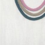 Orbits, crochet bib necklac..