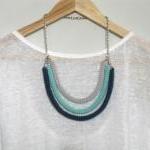 Orbits, crochet bib necklac..