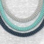 Orbits, crochet bib necklac..