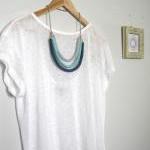 Orbits, crochet bib necklac..