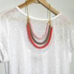 Orbits, crochet bib necklac..