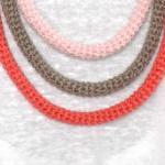 Orbits, crochet bib necklac..