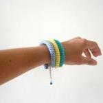 Orbits, crochet bracelet in..