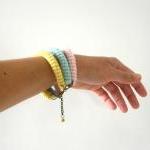 Orbits, crochet bracelet in..