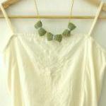 Three crochet bows necklace..