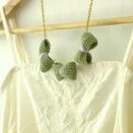 Three crochet bows necklace..