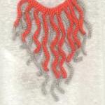 Crochet fringes necklace. S..