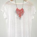 Crochet fringes necklace. S..