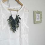 Crochet fringes necklace, m..