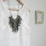 Crochet fringes necklace, m..