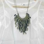 Crochet fringes necklace, m..