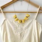 Three crochet bows necklace..