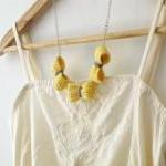 Three crochet bows necklace..